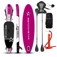 SEACOASTAR SEAKING CARBON-SET (325x80x15) dubbellaags SUP paddleboard roze