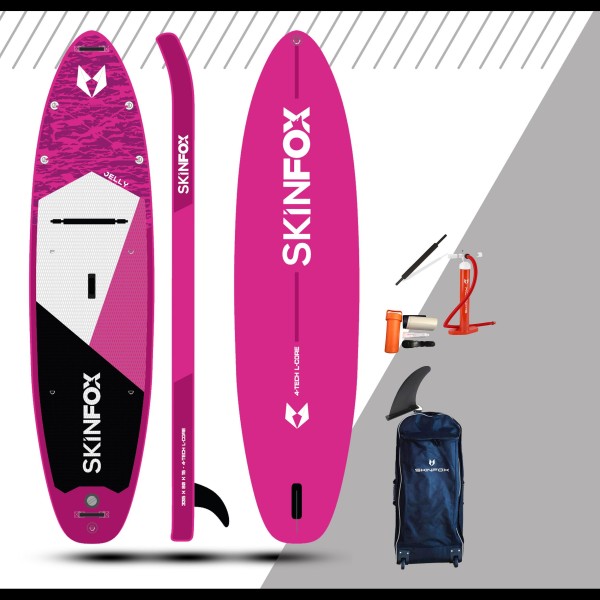 SKINFOX JELLY CARBON-SET (335x80x15) 4-TECH L-CORE SUP Paddelboard pink
